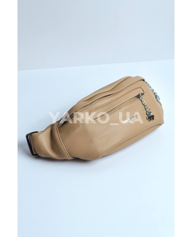 Сумка-бананка для дівчаток на кожен день 996386 екошкіра бежевий Fashion leather 25 х 10 х 9 см