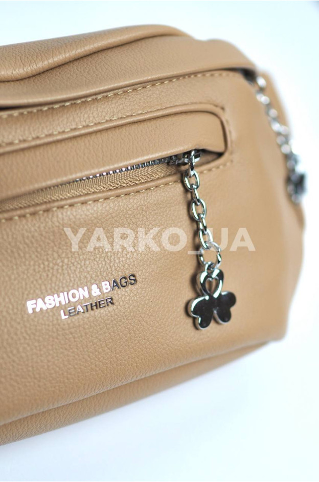Сумка-бананка для дівчаток на кожен день 996386 екошкіра бежевий Fashion leather 25 х 10 х 9 см
