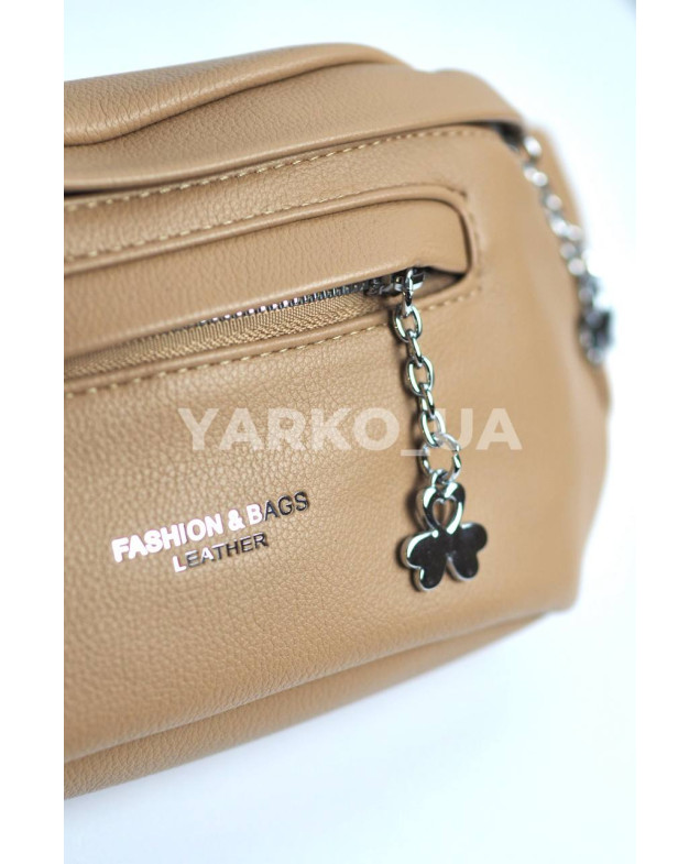 Сумка-бананка для дівчаток на кожен день 996386 екошкіра бежевий Fashion leather 25 х 10 х 9 см