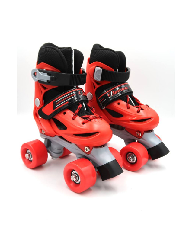 Ролики для дітей 5490-XS червоний колеса PVC d=4,5 см в сумці 27-30(р)