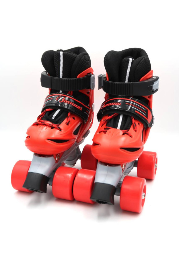 Ролики для дітей 5490-XS червоний колеса PVC d=4,5 см в сумці 27-30(р)