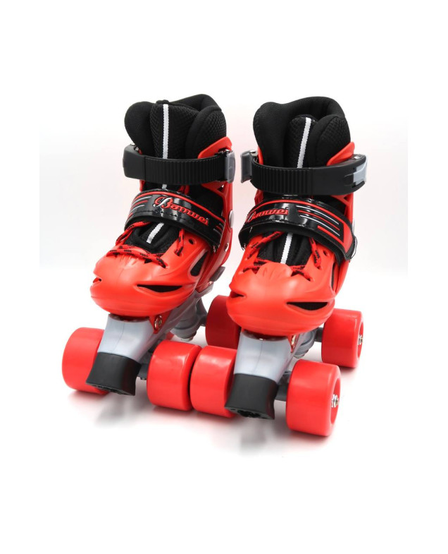 Ролики для дітей 5490-XS червоний колеса PVC d=4,5 см в сумці 27-30(р)