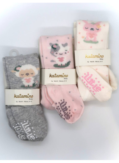 Колготи Katamino весна-осінь для дівчаток K38033 котон різнокольоровий тварини 6-12(р)