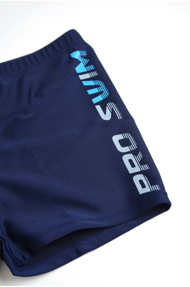 Плавки Look-Fashion для хлопчиків на літо 8320 нейлон синій Pro swim з блакитними літерами 122(р)