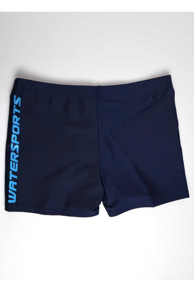 Плавки Look-Fashion для хлопчиків на літо 8320 нейлон синій Pro swim з блакитними літерами 122(р)