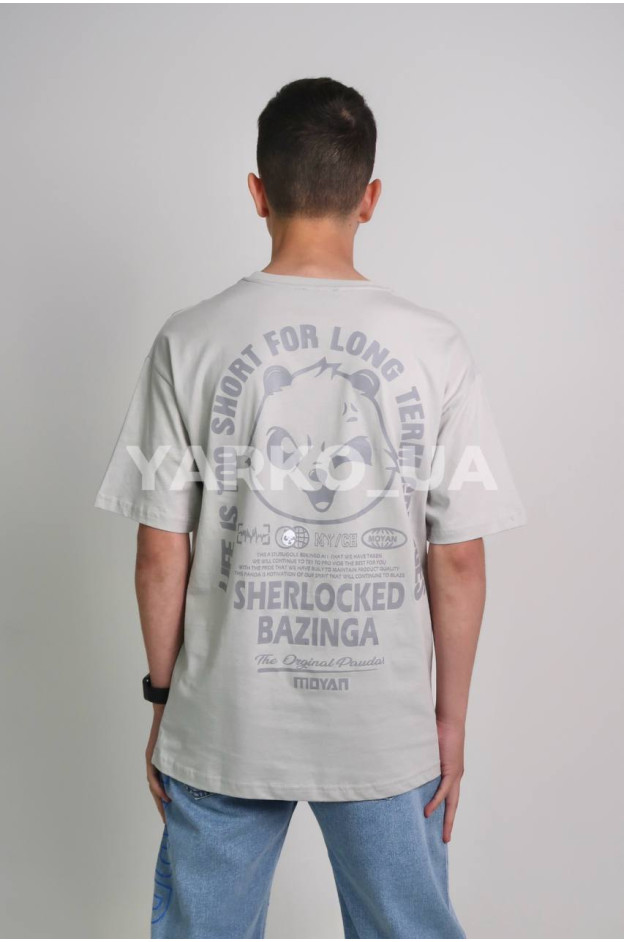 Футболка MAGO для хлопчиків на літо 24-4230 котон сірий BAZINGA 140(р)