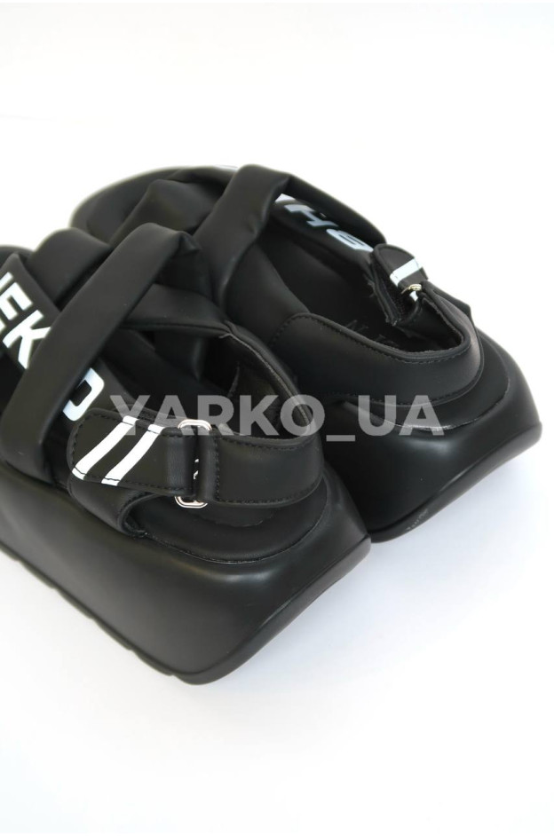 Босоніжки для дівчат на літо 630-1 екошкіра чорний платформа 36(р)