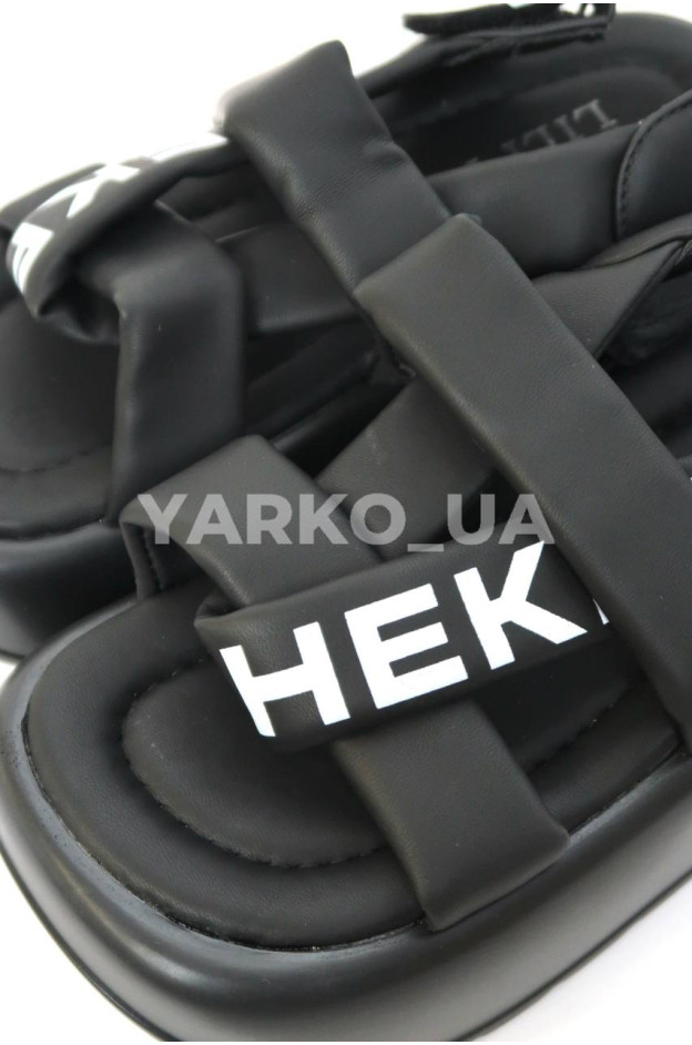 Босоніжки для дівчат на літо 630-1 екошкіра чорний платформа 36(р)