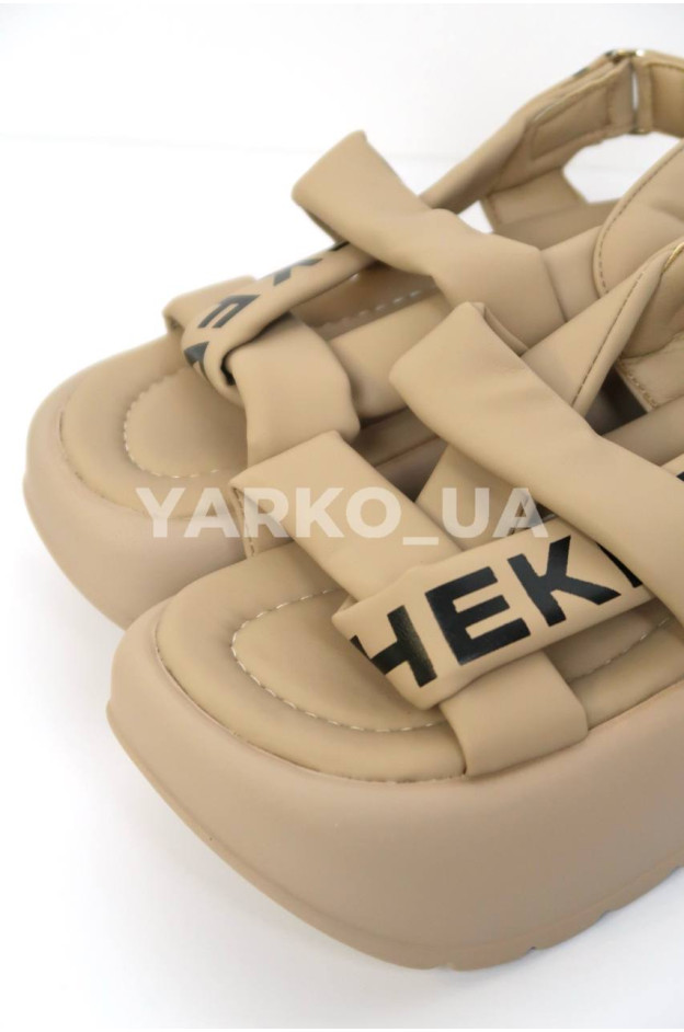 Босоніжки для дівчат на літо 630-9 екошкіра беж платформа 36(р)