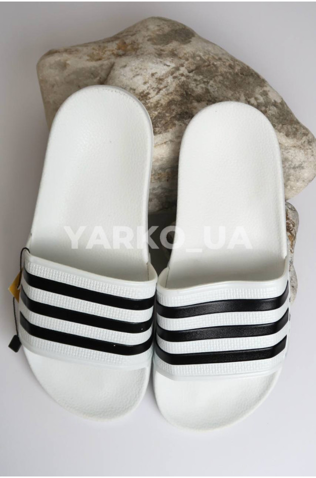Шльопанці для хлопчиків і дівчат на літо G110-3 піна білий Adidas полоси 39(р)