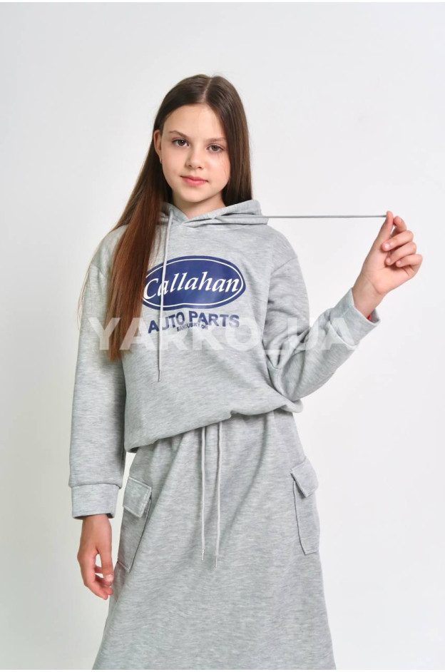 Костюм для дівчаток весна/осінь 996465 котон/пе сірий Callahan 140(р)