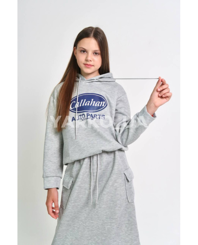 Костюм для дівчаток весна/осінь 996465 котон/пе сірий Callahan 140(р)
