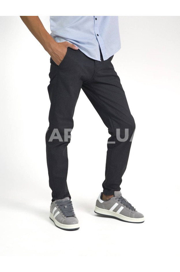 Брюки Looks для хлопчиків у школу весна/осінь 2785C котон сірий меланж класика 134(р)