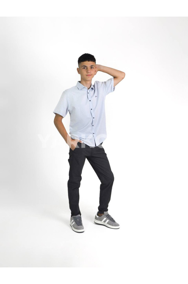 Брюки Looks для хлопчиків у школу весна/осінь 4899G котон сірий меланж класика 164(р)