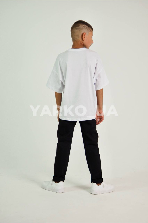 Брюки Looks для хлопчиків у школу весна/осінь 2781C котон чорний пояс на шнурівці 134(р)