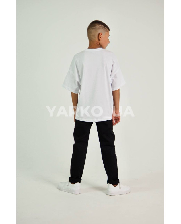 Брюки Looks для хлопчиків у школу весна/осінь 2781C котон чорний пояс на шнурівці 134(р)