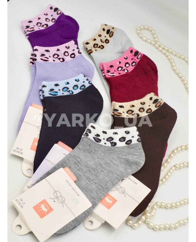 Шкарпетки Корона для дівчинки весна/осінь B2326 котон фіолетовий леопард 37-41(р)