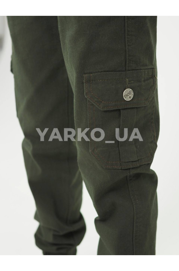 Джогери Looks для хлопчиків весна/осінь 2280C котон хакі кишені 134(р)