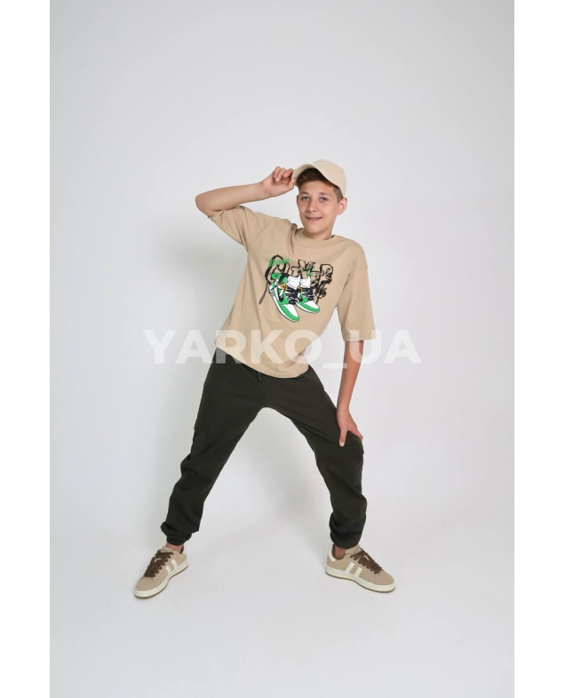 Джогери Looks для хлопчиків весна/осінь 2280C котон хакі кишені 140(р)