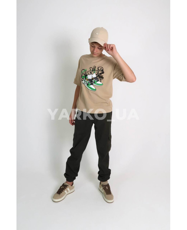 Джогери Looks для хлопчиків весна/осінь 2280C котон хакі кишені 140(р)