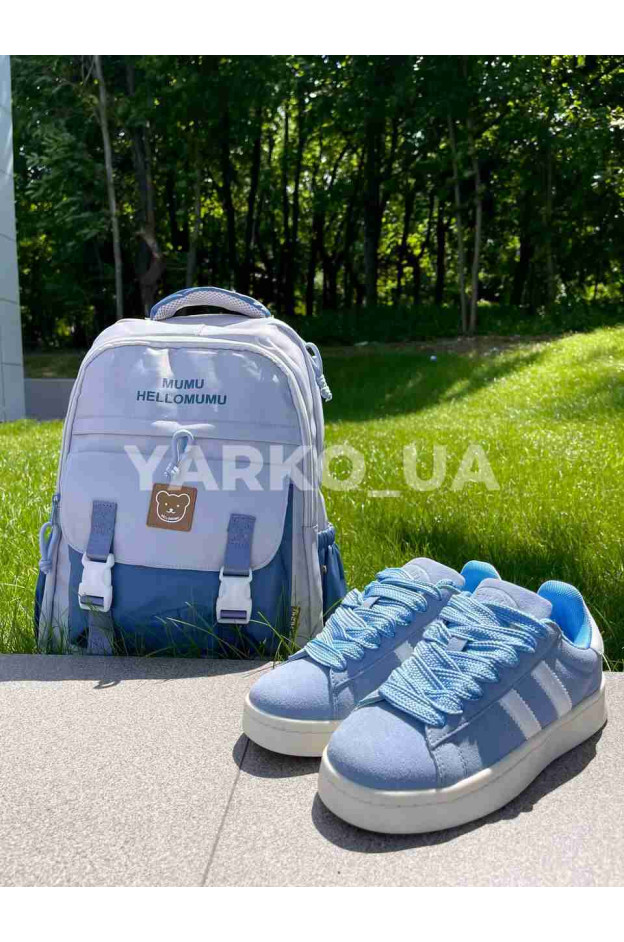 Кросівки Stilli для хлопчиків і дівчаток весна/осінь HB520-12 замш блакитний/білий Campus 39(р)