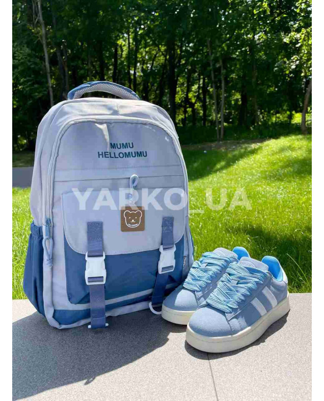 Кросівки Stilli для хлопчиків і дівчаток весна/осінь HB520-12 замш блакитний/білий Campus 39(р)