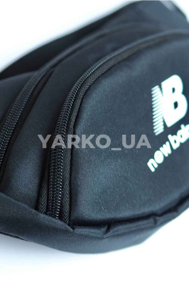 Сумка-бананка для хлопчиків на кожен день 996498 текстиль чорний New Balance 27 х 13 см