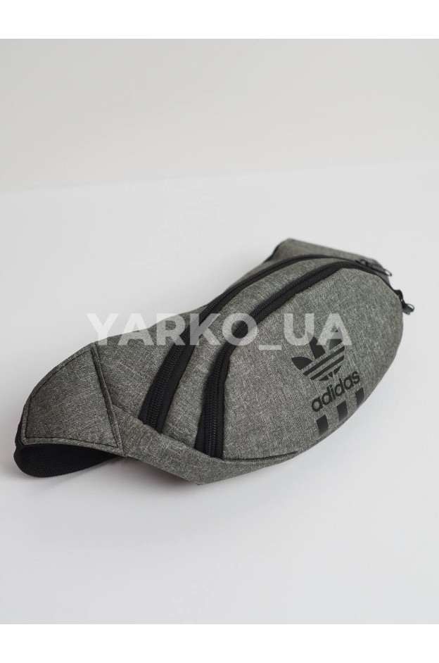 Сумка-бананка для хлопчиків на кожен день 996502 текстиль сірий Adidas 26 х 13 см