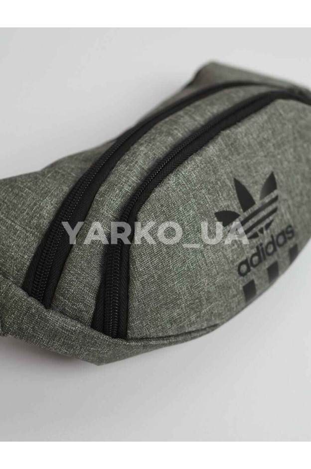 Сумка-бананка для хлопчиків на кожен день 996502 текстиль сірий Adidas 26 х 13 см