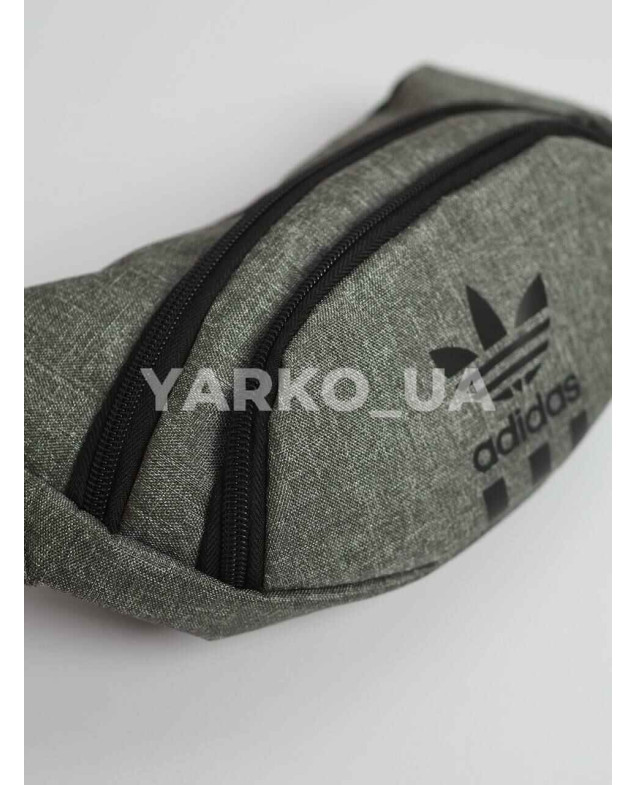 Сумка-бананка для хлопчиків на кожен день 996502 текстиль сірий Adidas 26 х 13 см