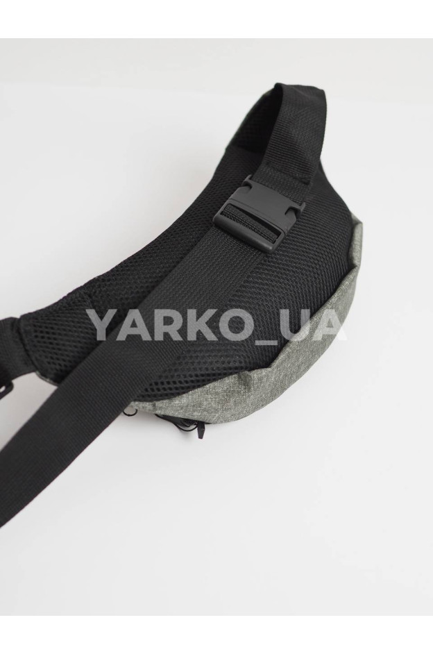 Сумка-бананка для хлопчиків на кожен день 996502 текстиль сірий Adidas 26 х 13 см