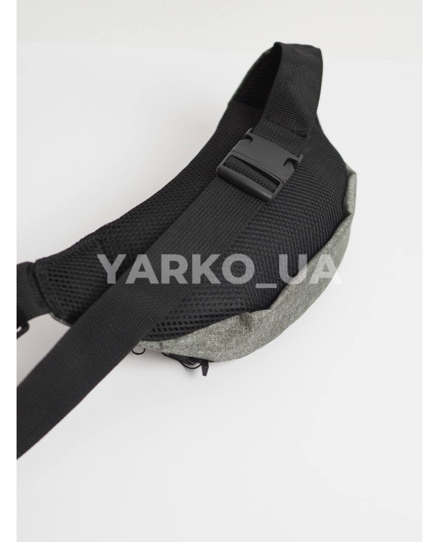 Сумка-бананка для хлопчиків на кожен день 996502 текстиль сірий Adidas 26 х 13 см