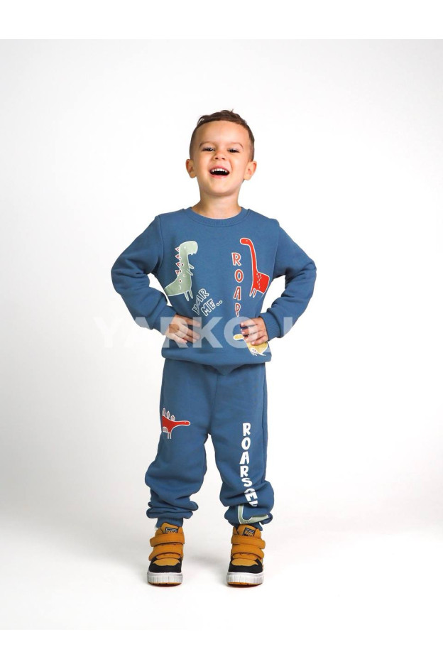 Костюм MACKAYS для хлопчиків весна/осінь 3650-041 котон сизий ROARSOME 92(р)