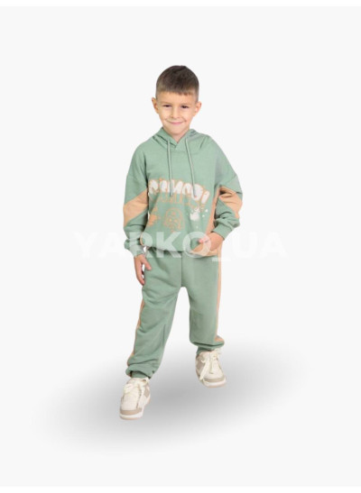 Костюм MACKAYS для хлопчика весна/осінь 3650-004 котон фісташка/капучино Gamer 122(р)