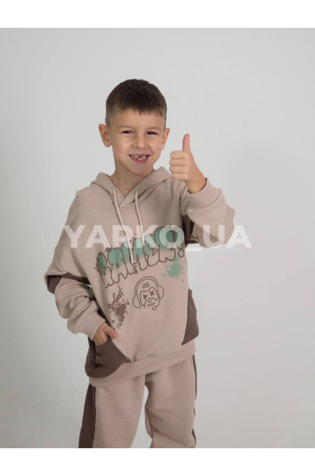 Костюм MACKAYS для хлопчика весна/осінь 3650-004 котон мокко/лате Gamer 116(р)