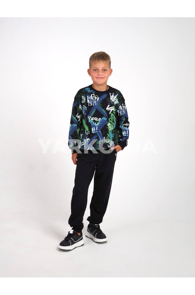 Костюм MACKAYS для хлопчиків весна/осінь 3650-049 котон чорний PEAСE 140(р)