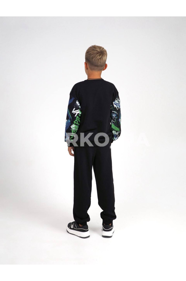Костюм MACKAYS для хлопчиків весна/осінь 3650-049 котон чорний PEAСE 140(р)