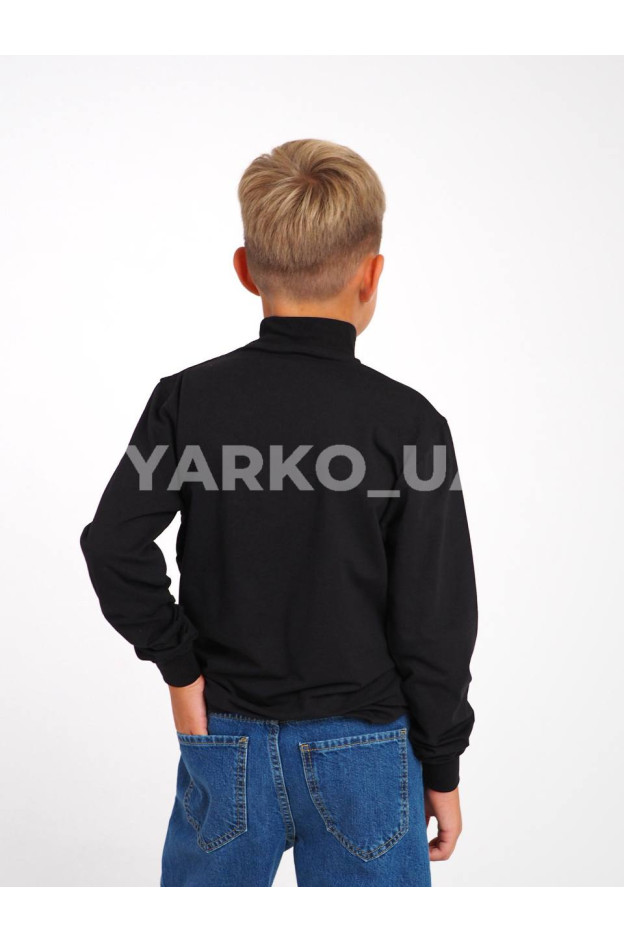 Гольф DOFFBI для хлопчиків весна/осінь 5380-4 котон чорний фірмова нашивка 164(р)