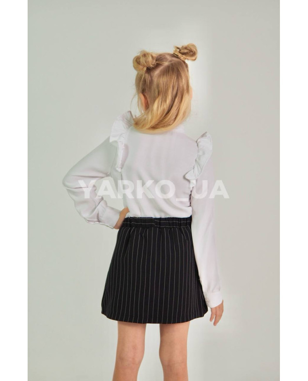 Спідниця CUTIES для дівчаток у школу 4212 котон чорний виточки в полоску 116(р)