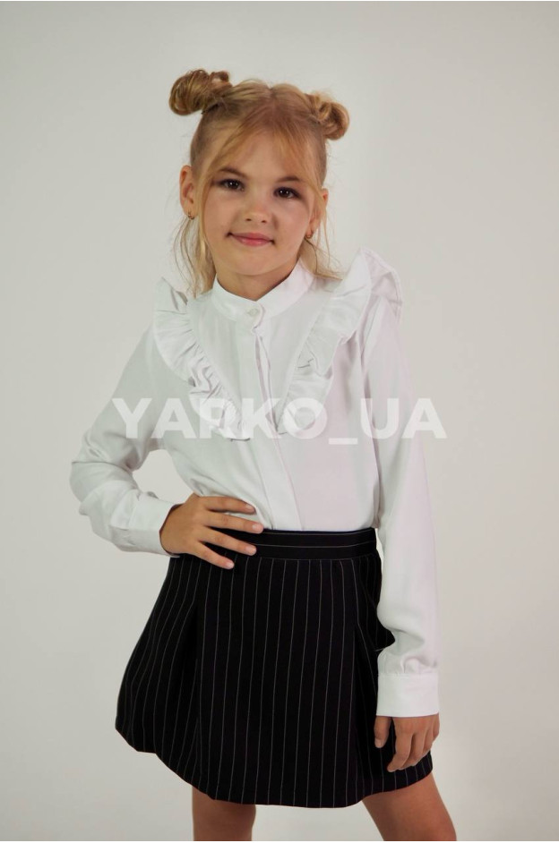 Спідниця CUTIES для дівчаток у школу 4212 котон чорний виточки в полоску 116(р)