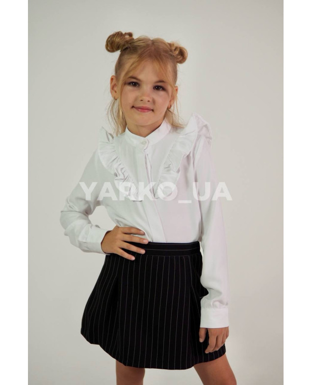 Спідниця CUTIES для дівчаток у школу 4212 котон чорний виточки в полоску 116(р)