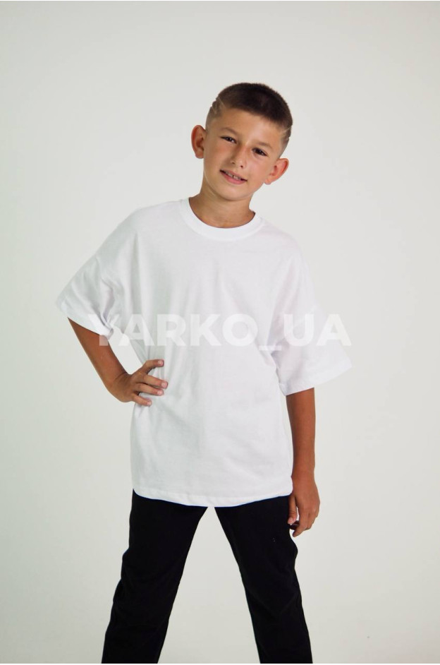 Футболка HAYKIDS для хлопчиків і дівчаток у школу 2703 котон білий база 110(р)
