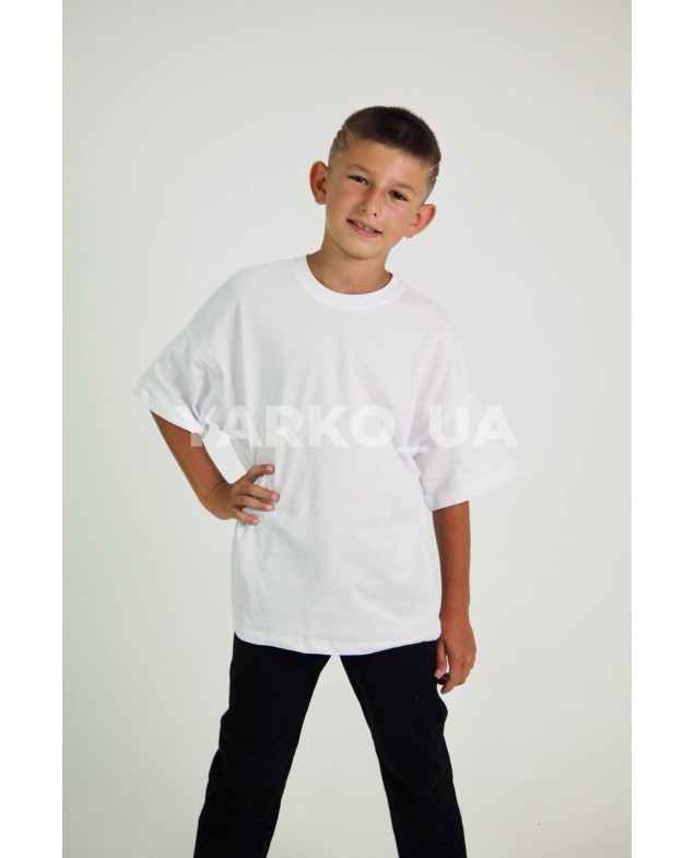 Футболка HAYKIDS для хлопчиків і дівчаток у школу 2703 котон білий база 110(р)