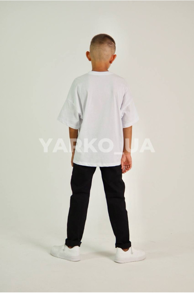 Футболка HAYKIDS для хлопчиків і дівчаток у школу 2703 котон білий база 110(р)