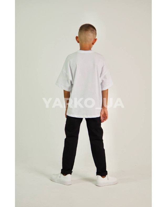 Футболка HAYKIDS для хлопчиків і дівчаток у школу 2703 котон білий база 110(р)