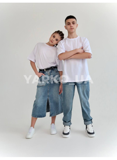 Футболка HAYKIDS для хлопчиків і дівчаток у школу і на літо 2704 котон білий база 152(р)