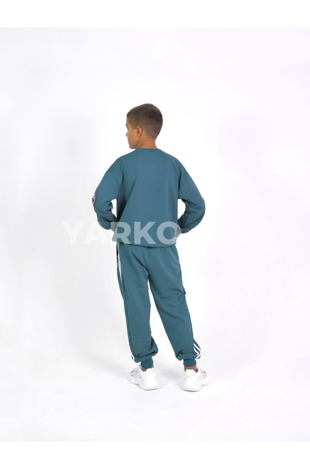 Спортивні брюки HAYKIDS для хлопчиків весна/осінь 1277 котон морська хвиля Concept 134(р)