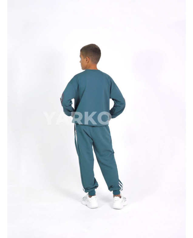 Спортивні брюки HAYKIDS для хлопчиків весна/осінь 1277 котон морська хвиля Concept 134(р)