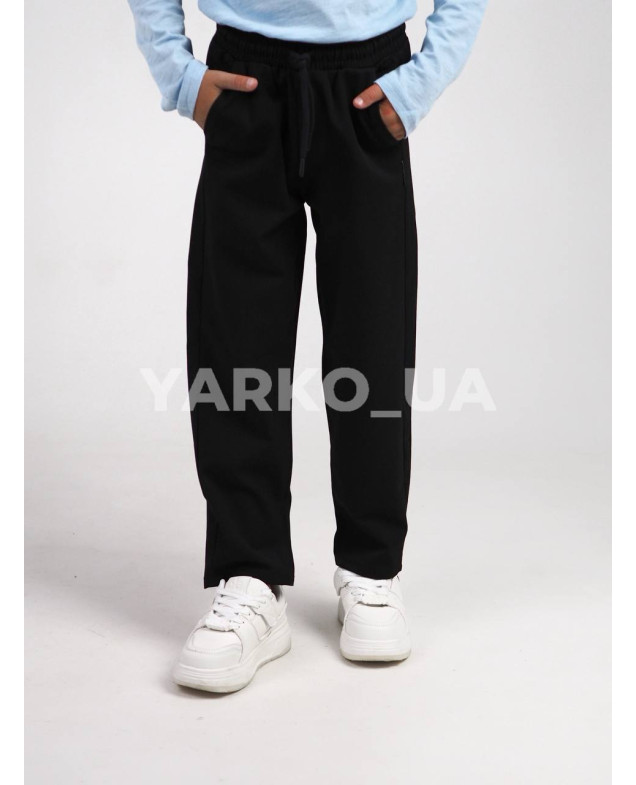 Брюки Ayugi для хлопчиків весна/осінь 5452 котон/пе чорний Denim база 152(р)