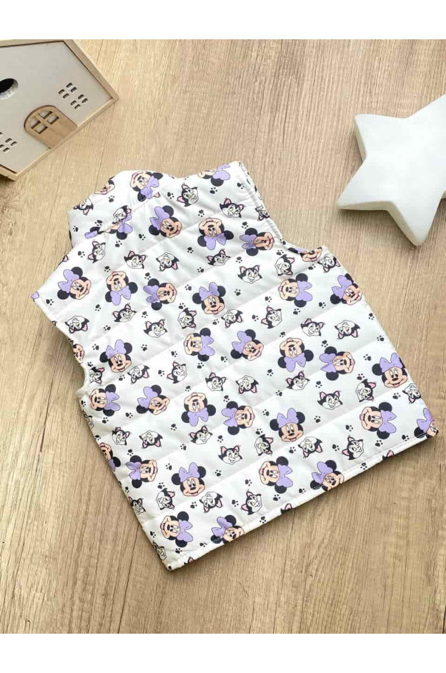 Костюм для дівчинки весна/осінь 859 котон ліловий/білий Minnie 92(р)